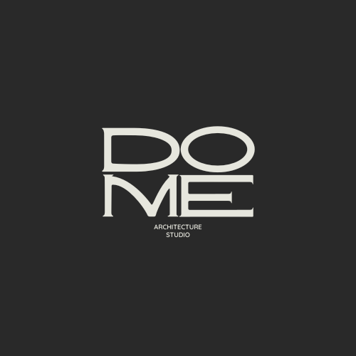Black and Gray Modern Minimalist Dome Architecture Studio Logo