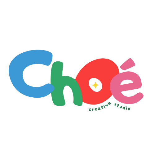 Blue Green Red and Pink Playful Creative Studio Logo